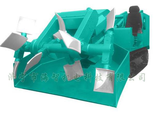 為了提高裝載效率，在取料方面通過(guò)滾耙式旋轉(zhuǎn)連續(xù)取料的方式